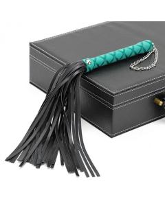 שוט מעוצב חזק ויפה עם רצועות זמש, 41 סמ אורך